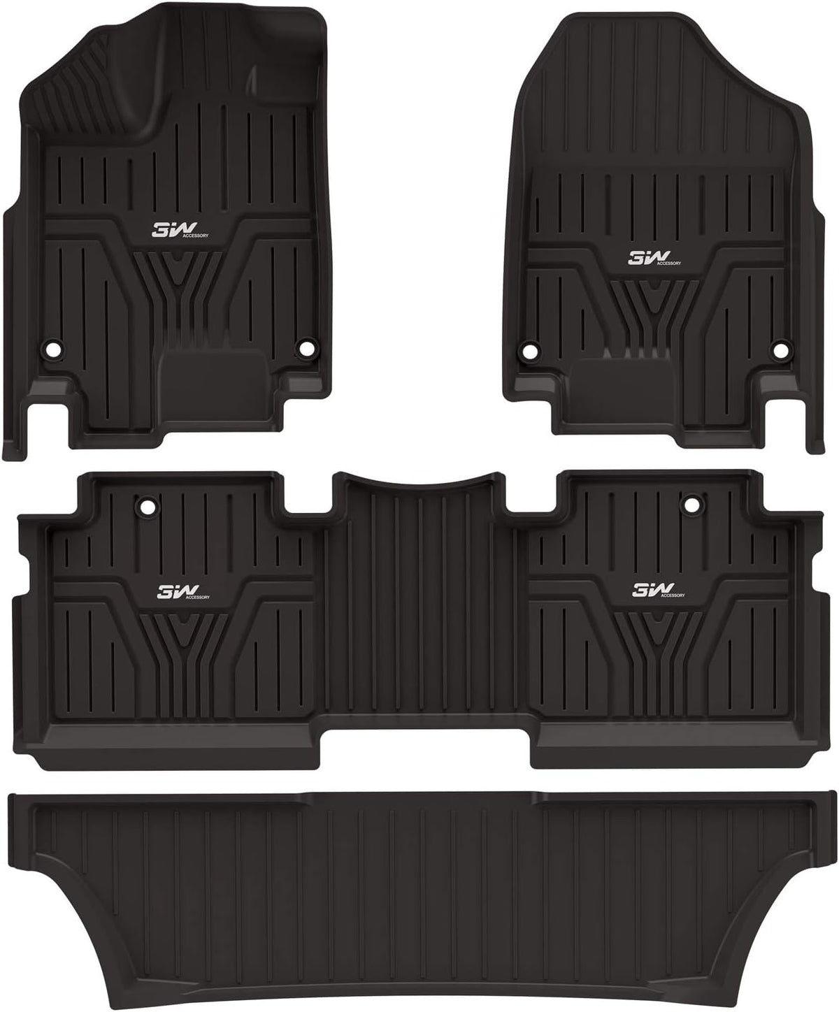 Black TPE All-Weather Car Floor Liners Full Set K85345