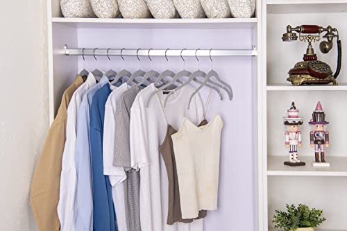 White 50 Pack Non-Velvet Plastic Heavy Duty Clothes Hangers with Chrome Swivel Hook I292320