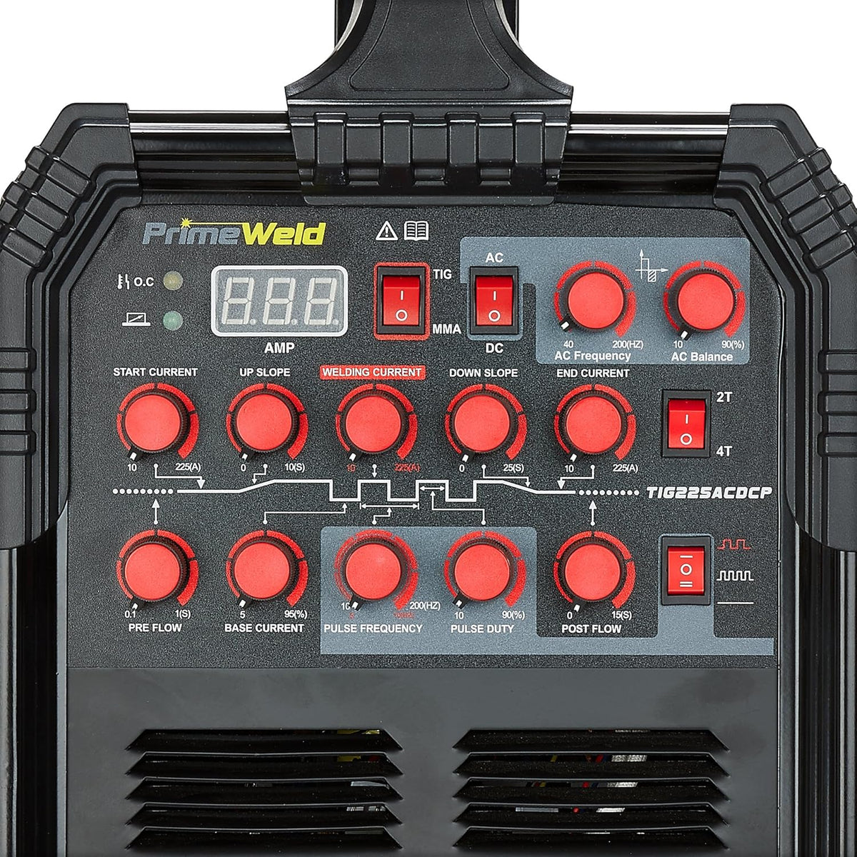 225 Amp AC DC TIG/Stick Welder with Pulse Torch and Cable X842
