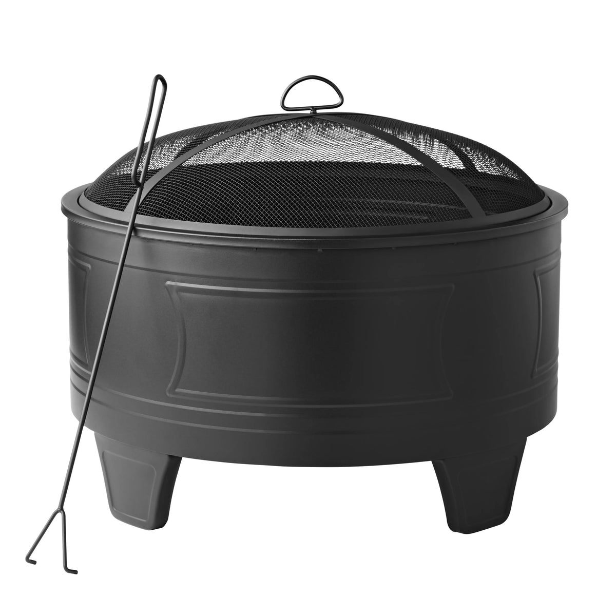 26" Deep Bowl Wood Burning Steel Fire Pit T15657
