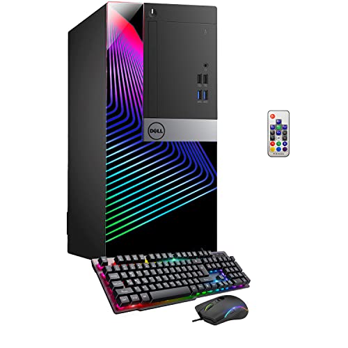 Dell Gaming PC OptiPlex 3040 Tower Desktop Computer Intel Core i7 6th Gen 3.40 GHz RX 550 4GB GDDR5 16GB RAM 1TB SSD Windows 10 Pro Wi-Fi Keyboard Mouse HDMI Renewed Q356