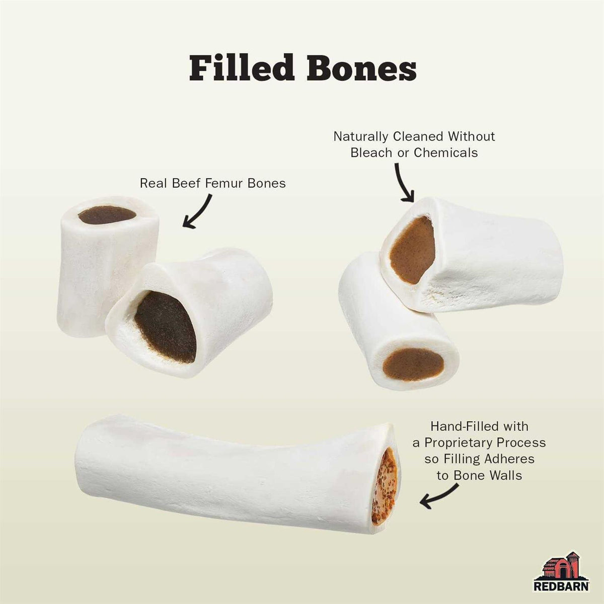 Large Beef Filled Bones Dog Treats Z2307