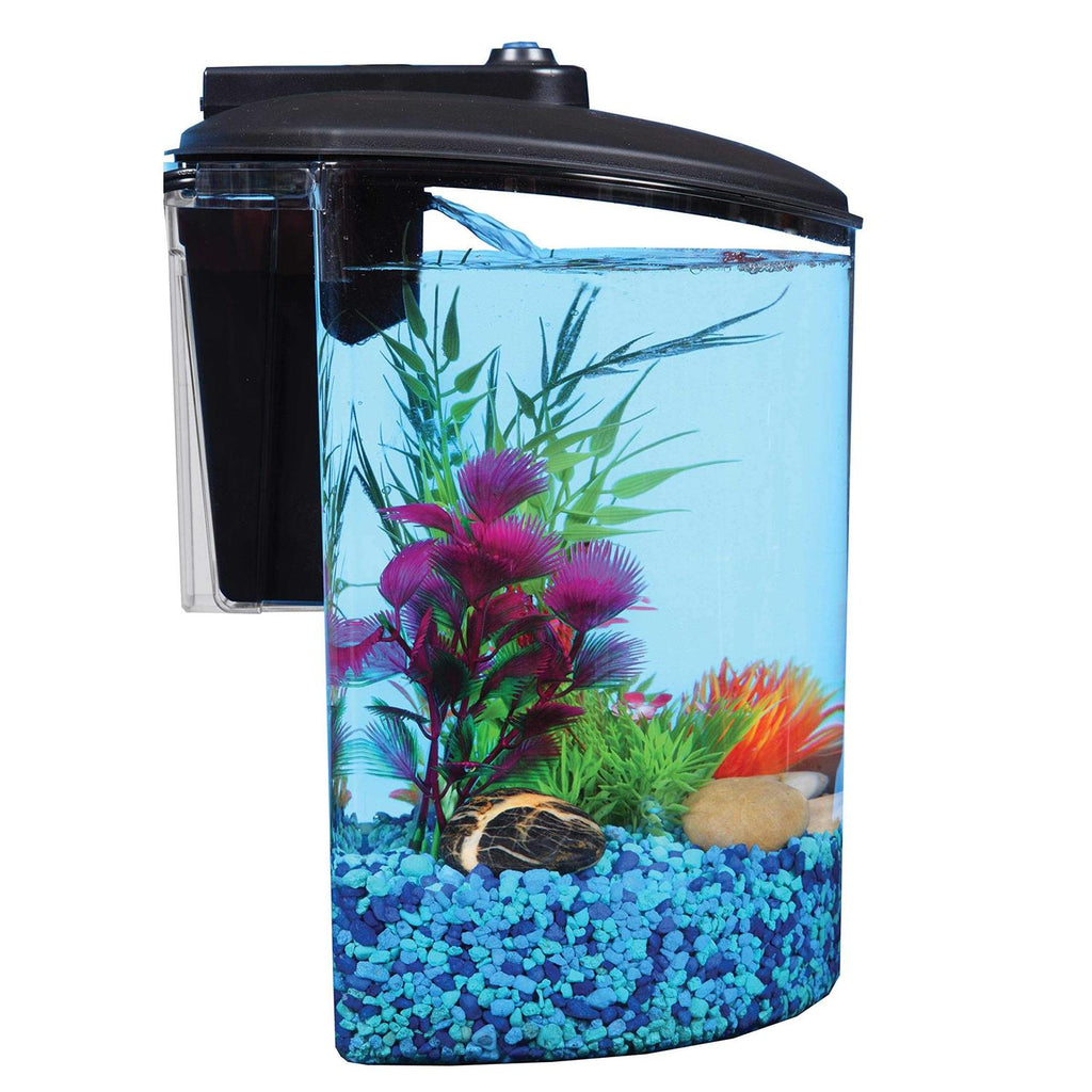 1.5-Gallon Fish Tank with LED Lighting and Power Filter I694