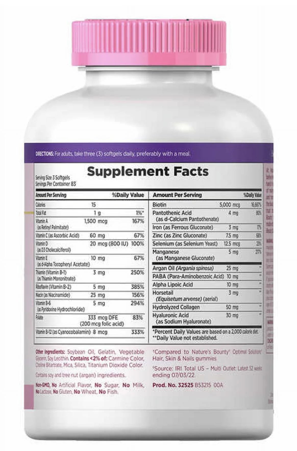 250 Softgels Hair Skin and Nails U30856
