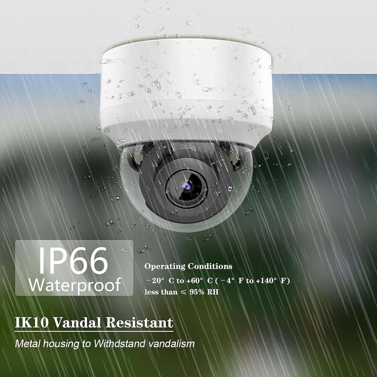 8MP PTZ PoE IP Dome Camera with Built-in Mic U350874