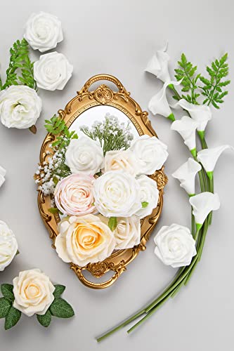 20 Pcs White Artificial Calla Lily Flowers H3181