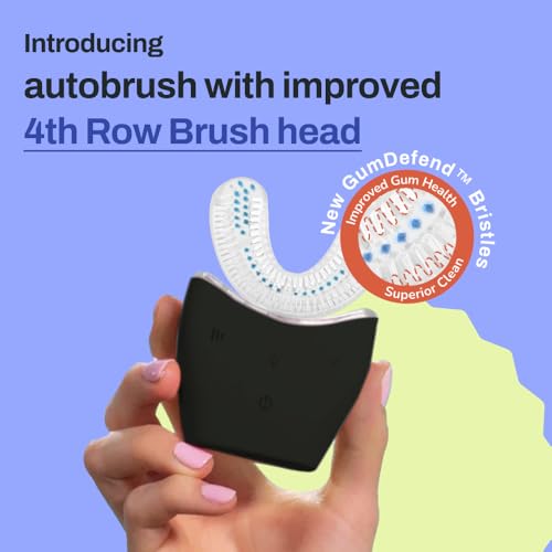 U Shaped Electric Toothbrush with 360° Nylon Bristles, 3 Cleaning Modes, Rechargeable, Waterproof, Black Y117