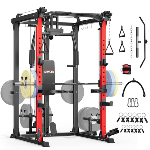 Smith Machine Power Cage with LAT Pull-Down Systems and Cable Attachment P521