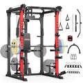 Smith Machine Power Cage with LAT Pull-Down Systems and Cable Attachment P521