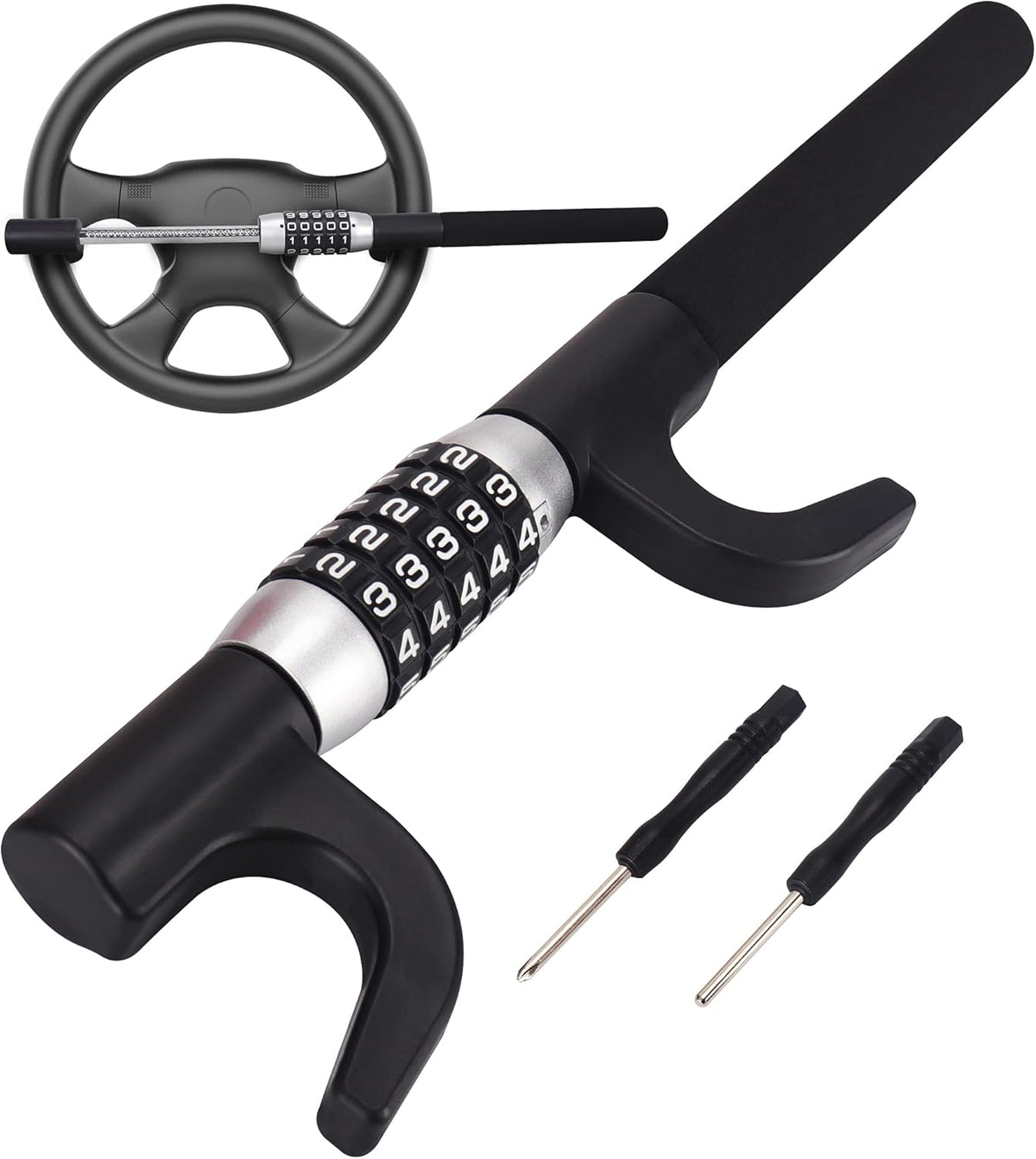 Steering Wheel Lock Anti Theft Extendable Heavy Duty Universal Car Truck SUV I6810