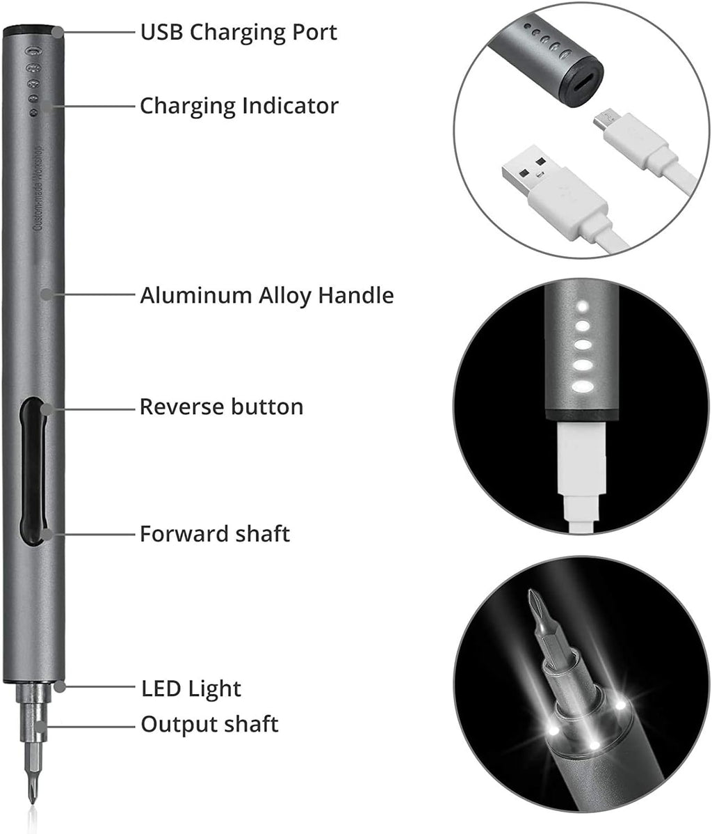 Mini Electric Precision Screwdriver with 55 Driver Bits Z238
