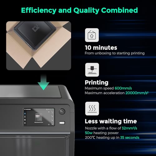 3D Printer with Auto Leveling, 600mm/s Speed, 280°C Direct Extruder, 220x220x220mm I121620