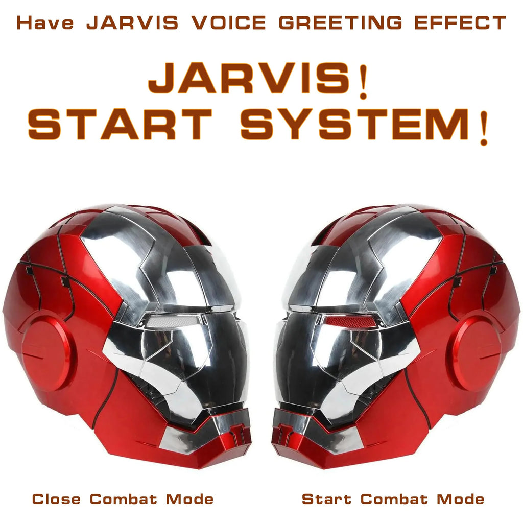 Silver Electronic Iron Man Helmet Mask with LED Eyes B43948