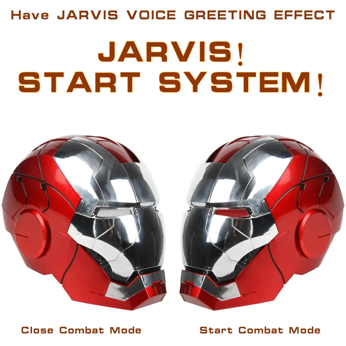 Silver Electronic Iron Man Helmet Mask with LED Eyes B43948