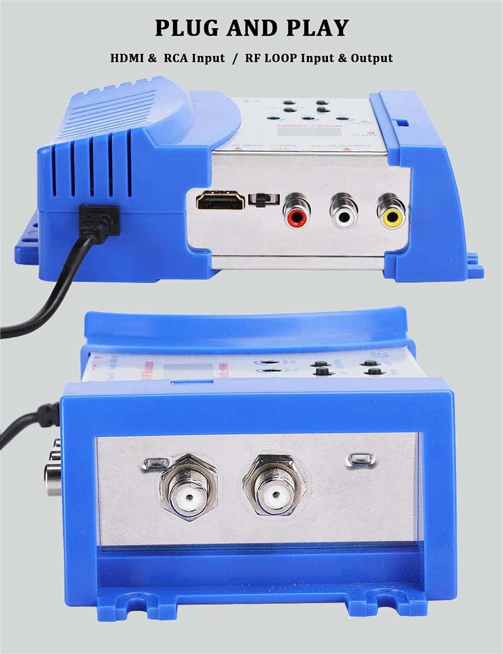 HDMI RF Modulator Converter with Antenna in/Out & Channel Switch G131938