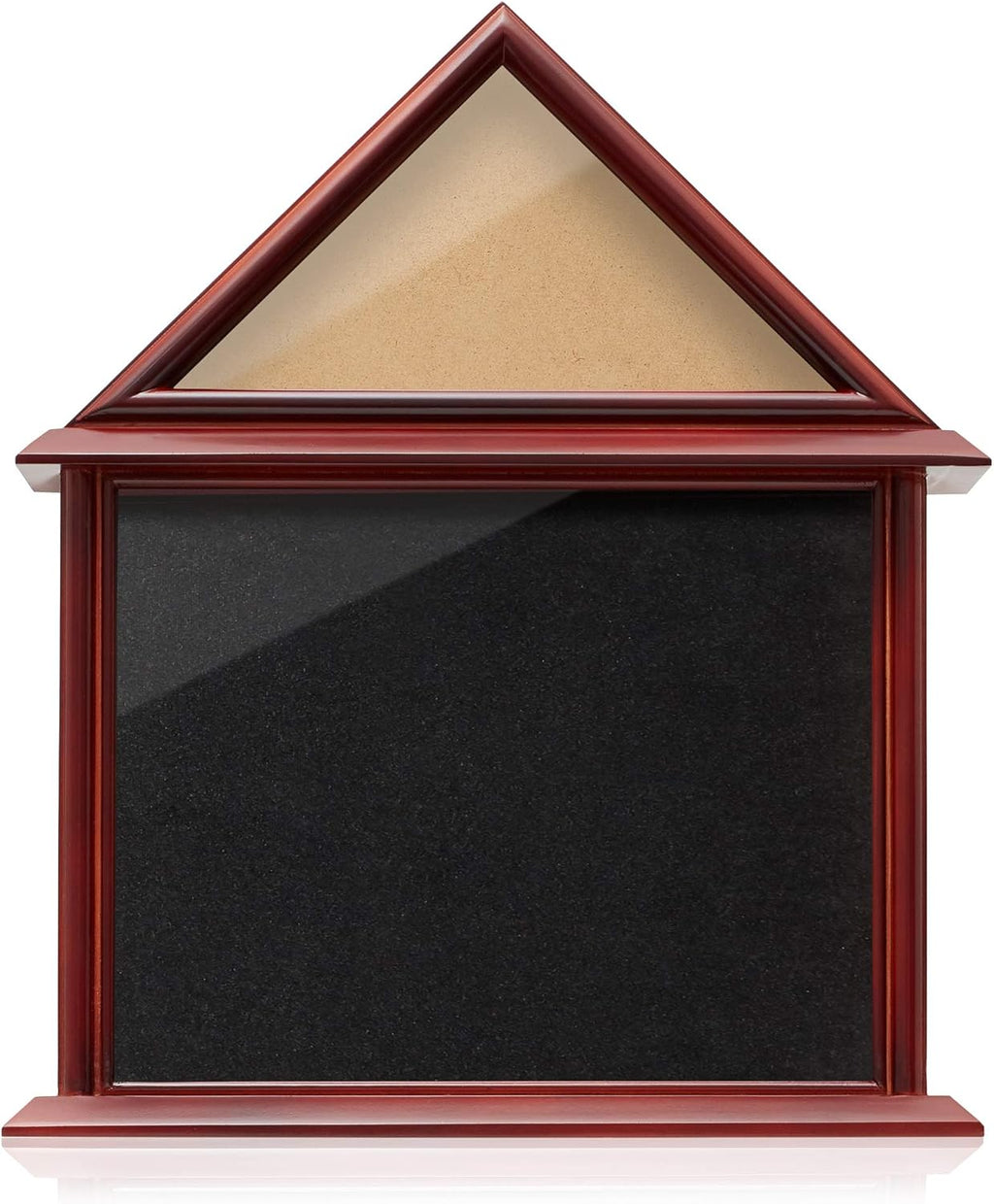 Flag and Certificate Shadow Box Display Case Solid Wood Mahogany Finish H161807
