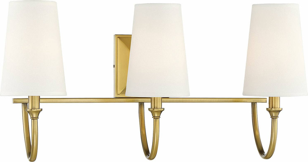 Warm Brass 3 Light Bath H10911