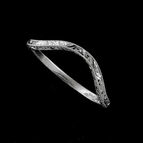 14K Gold Engraved Ring U825855