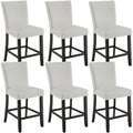 Red Faux Leather Upholstered Counter Height Bar Stool Set of 4 I728