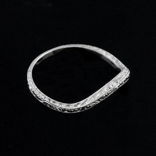 14K Gold Engraved Ring U825855