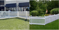 5.5' x 3' Portable Vinyl Fence Kit and 36" x 72" White Picket Fence Panel V557