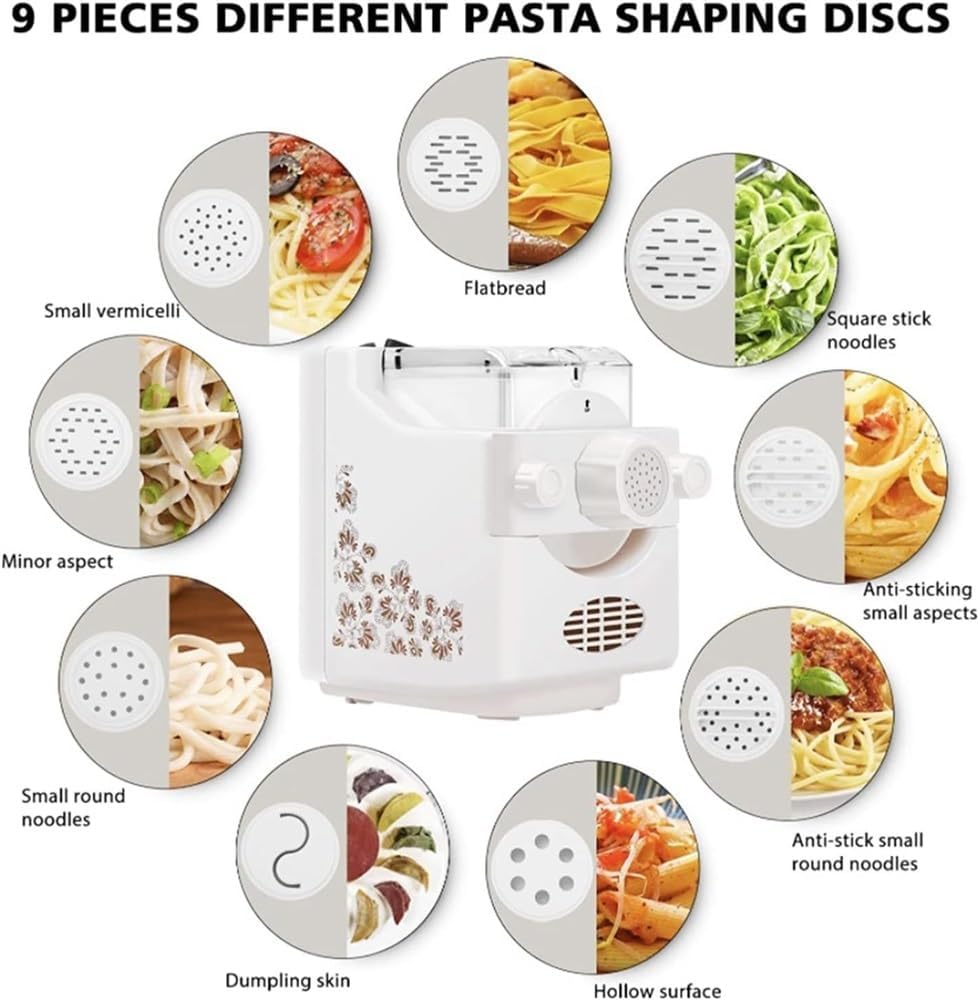 Electric Pasta Maker Machine, 180W Pasta Extruder Noodle Rolling Machine Fully Automatic K570938