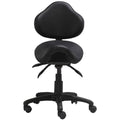 Rolling Saddle Stool with Adjustable Height and Backrest F5194