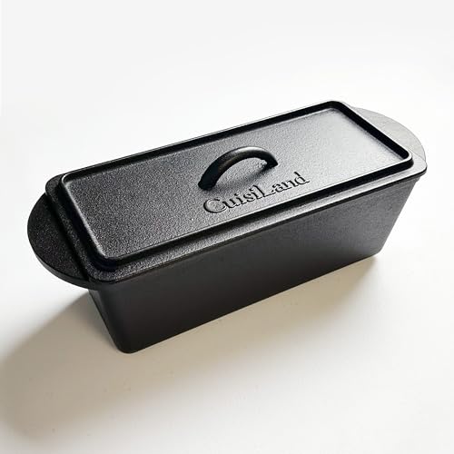 Rectangular Cast Iron Bread Loaf Pan with Lid L42485
