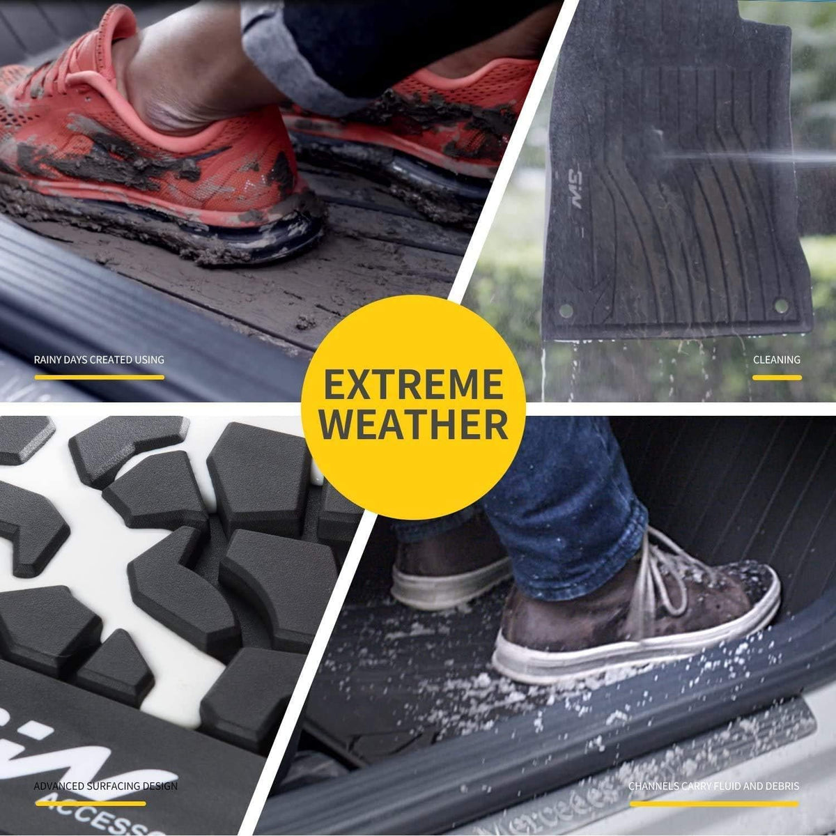 Black TPE All-Weather Car Floor Liners Full Set K85345