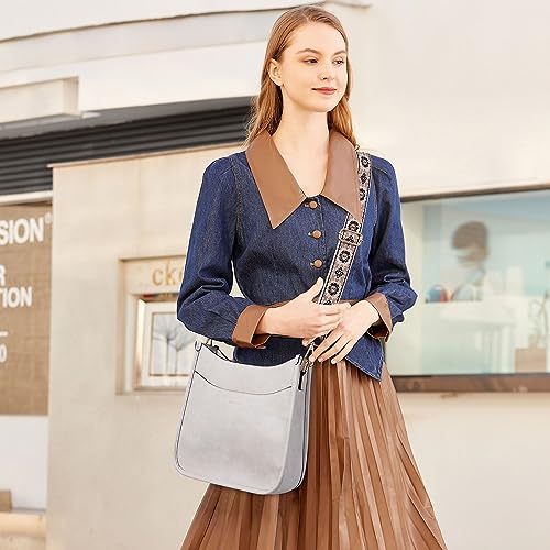 Vegan Leather Crossbody Shoulder Bag with 2PCS Adjustable Strap U2307