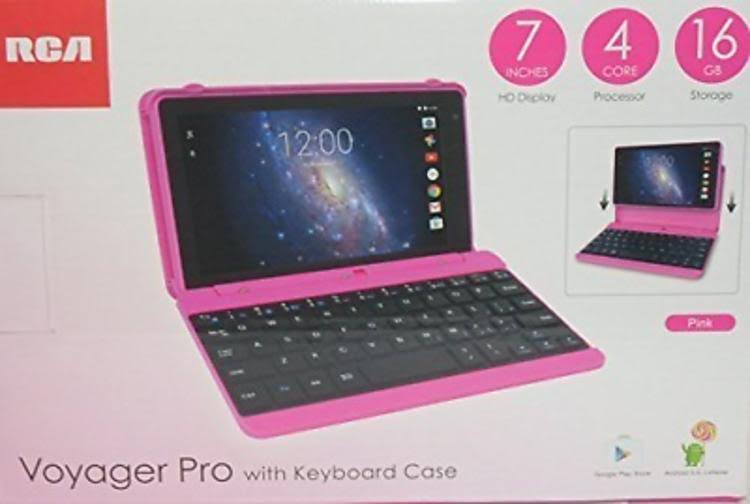 Pink 16 GB Wi-Fi Android Tablet with Keyboard and Case Y637