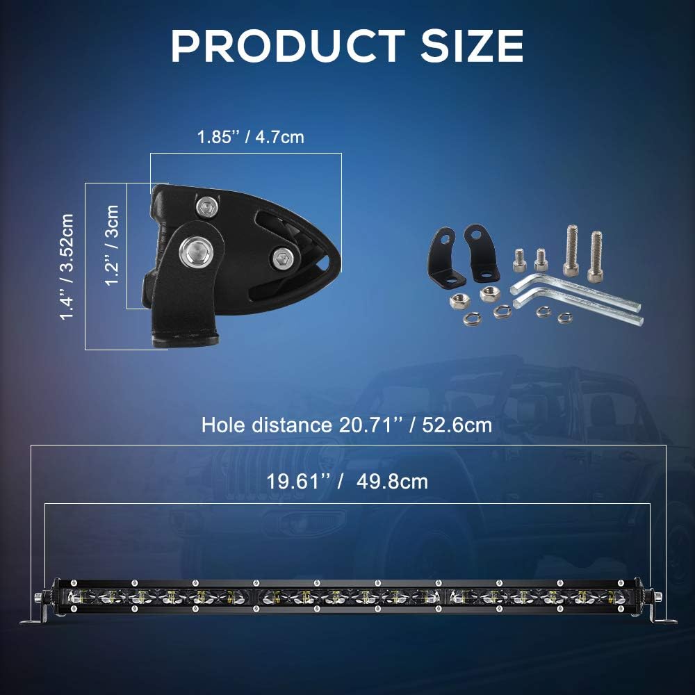 20 inch Slim Single Row LED Light Bar J977375