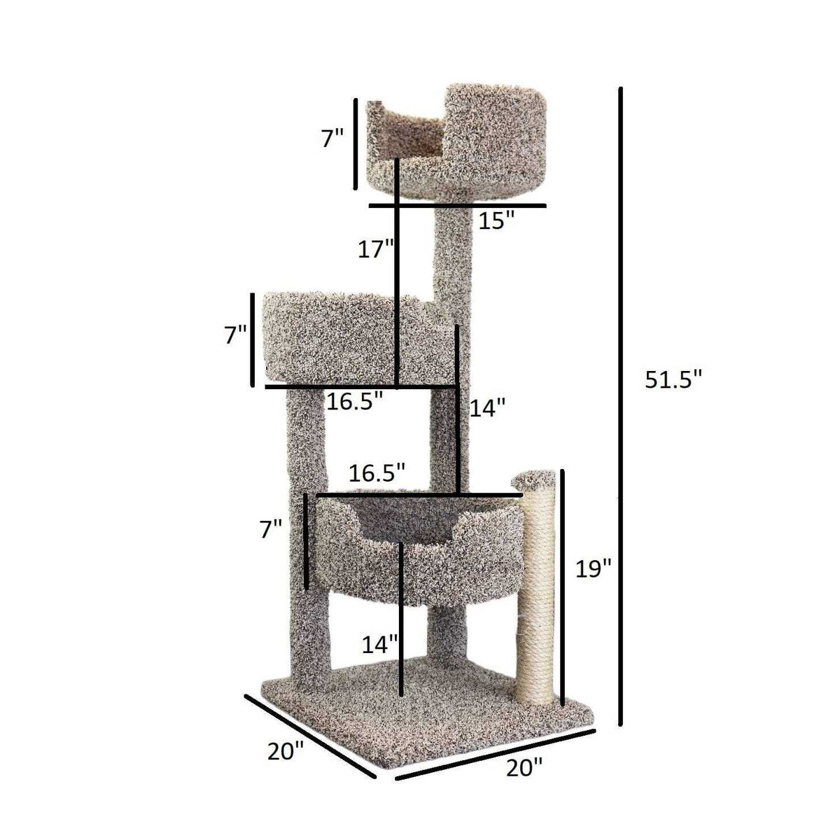 Real Wood and Carpeted Cat Tree R518094