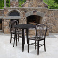 30 Round White Metal Indoor-Outdoor Table Set with 2 Chairs U285