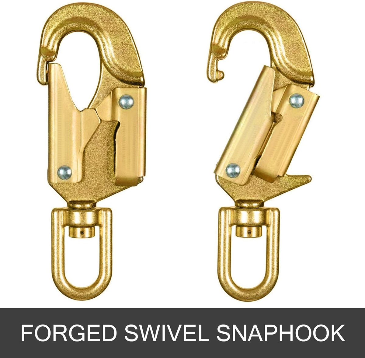 Steel Wire Core Flip Line Kit 1/2 X 10' with Carabiner and Swivel Snap Pack of 2 V6955
