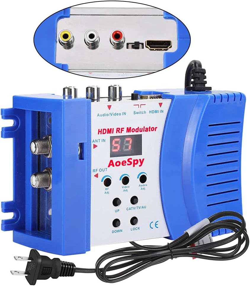 HDMI RF Modulator Converter with Antenna in/Out & Channel Switch G131938
