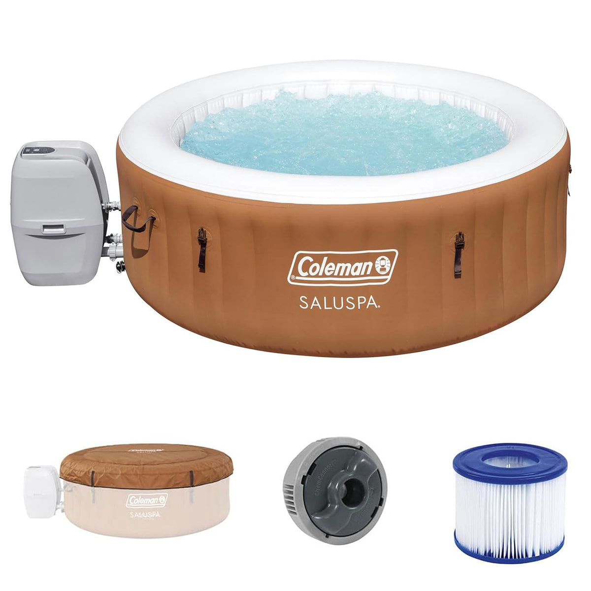Inflatable Hot Tub Round Portable Outdoor Spa with Cover M9841