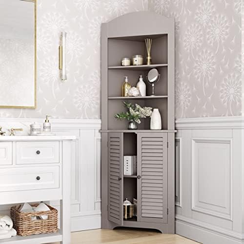 Taupe Tall Corner Cabinet L22716