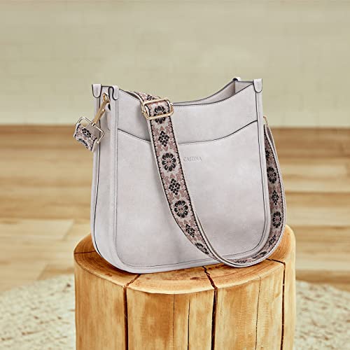 Vegan Leather Crossbody Shoulder Bag with 2PCS Adjustable Strap U2307