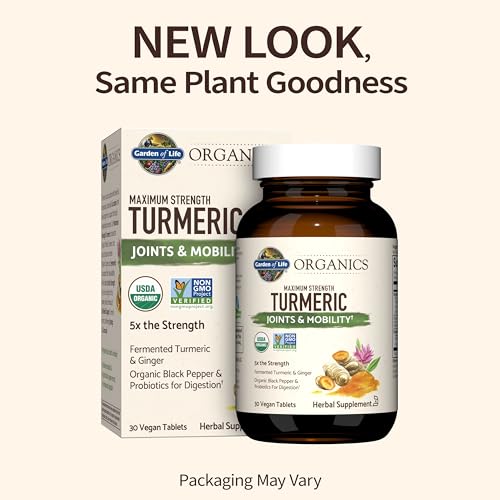 30 Tablets Turmeric Joints & Mobility Support 500mg Curcumin Black Pepper Organic Herbal Supplements E117