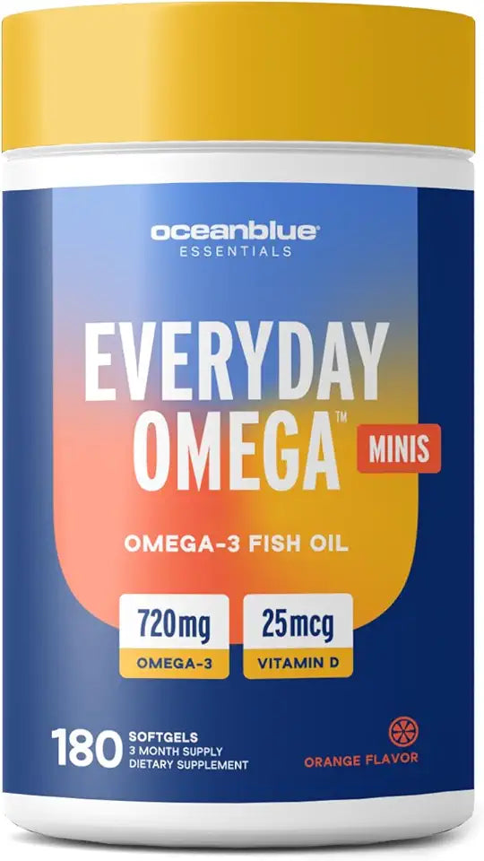 Omega 3 Fish Oil Vitamin D3 Mini Capsules Orange Flavor Z5213