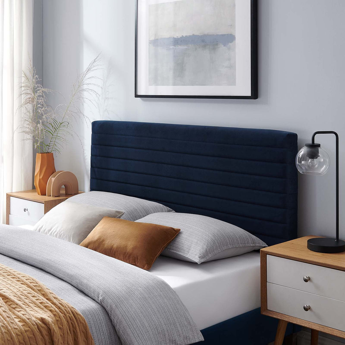 Full/Queen Headboard in Midnight Blue F123523