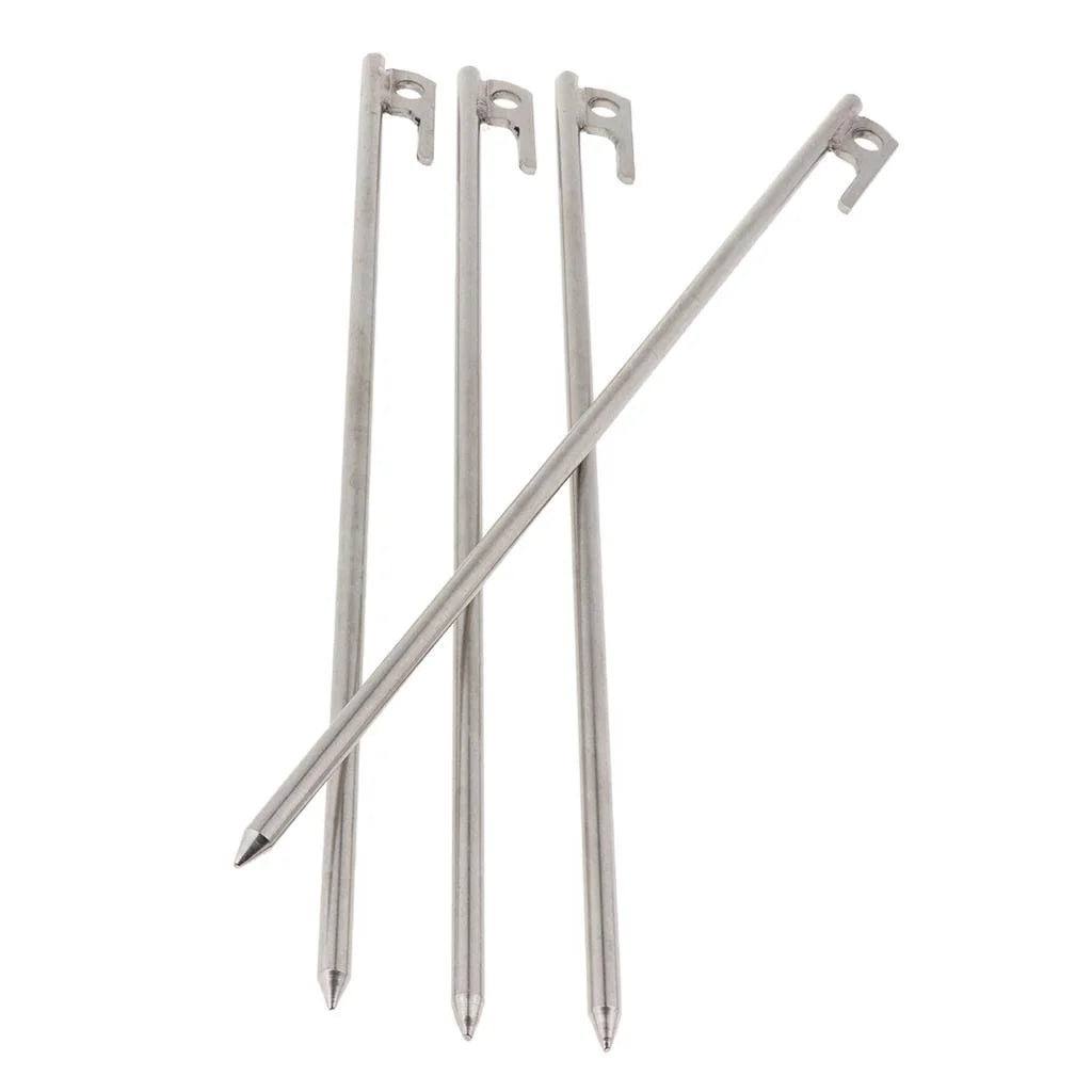 4Pcs Solid Steel Tent Stakes U59837