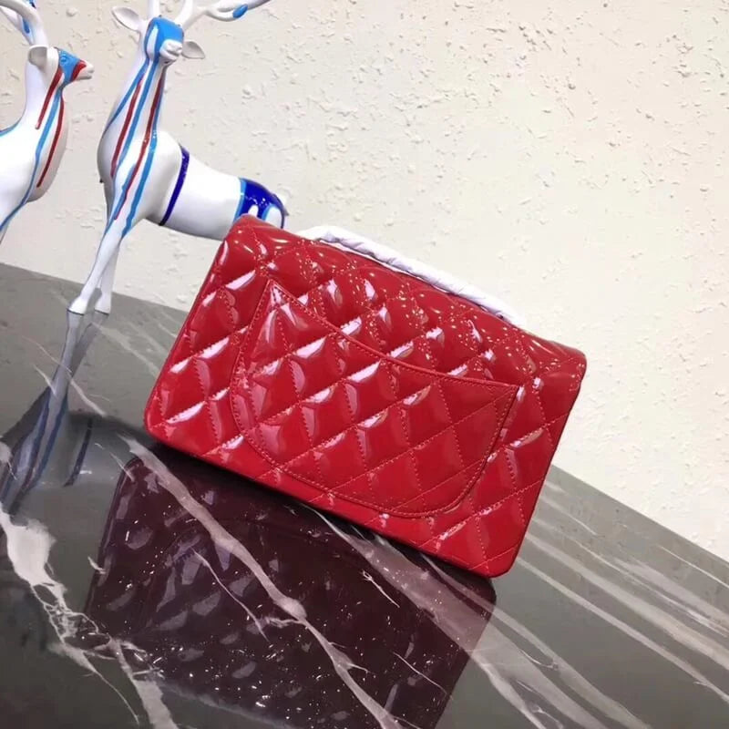 Patent Leather Flap Bag W211