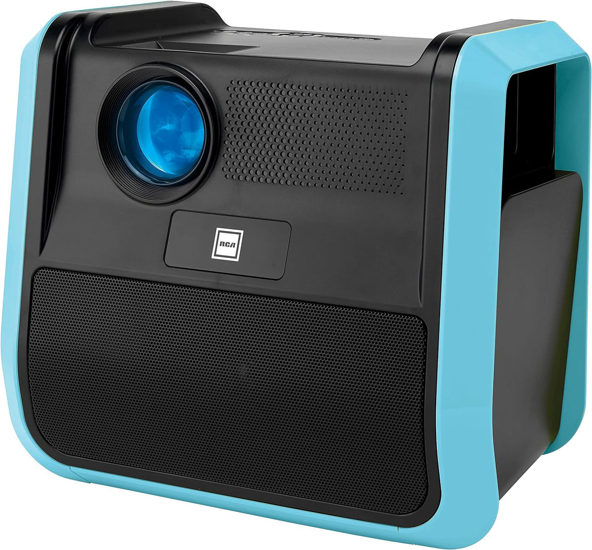 Portable Projector with Built-in Handles and Speakers, Black/Red K3768