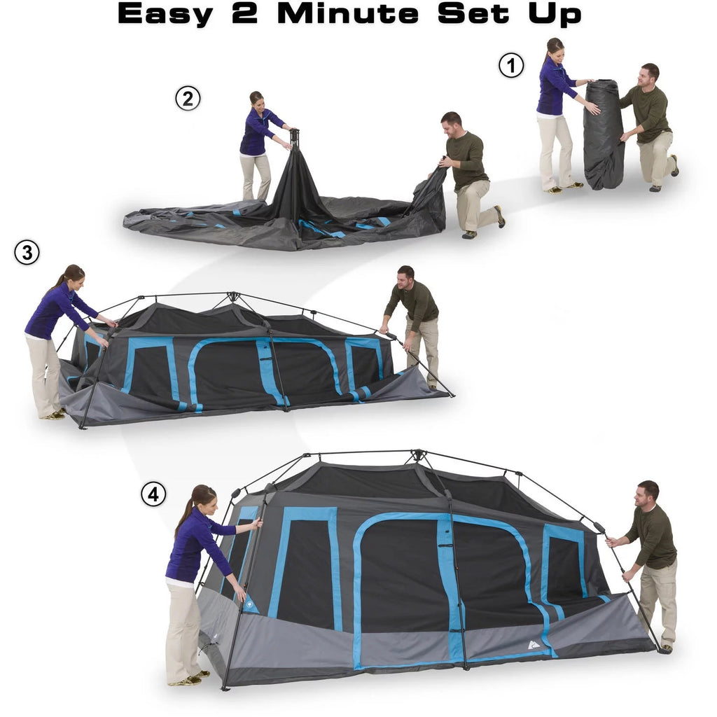 14'x10' 10-Person Dark Rest Instant Cabin Tent L433
