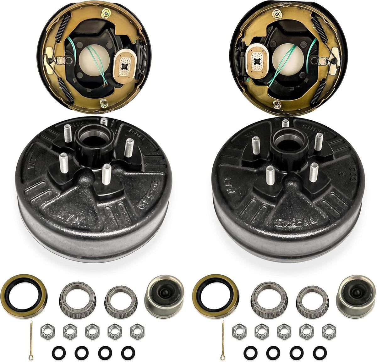 Trailer Drum Kits with Electric Brakes for 3,500 lbs Axle Set 1 Right and 1 Left U7299