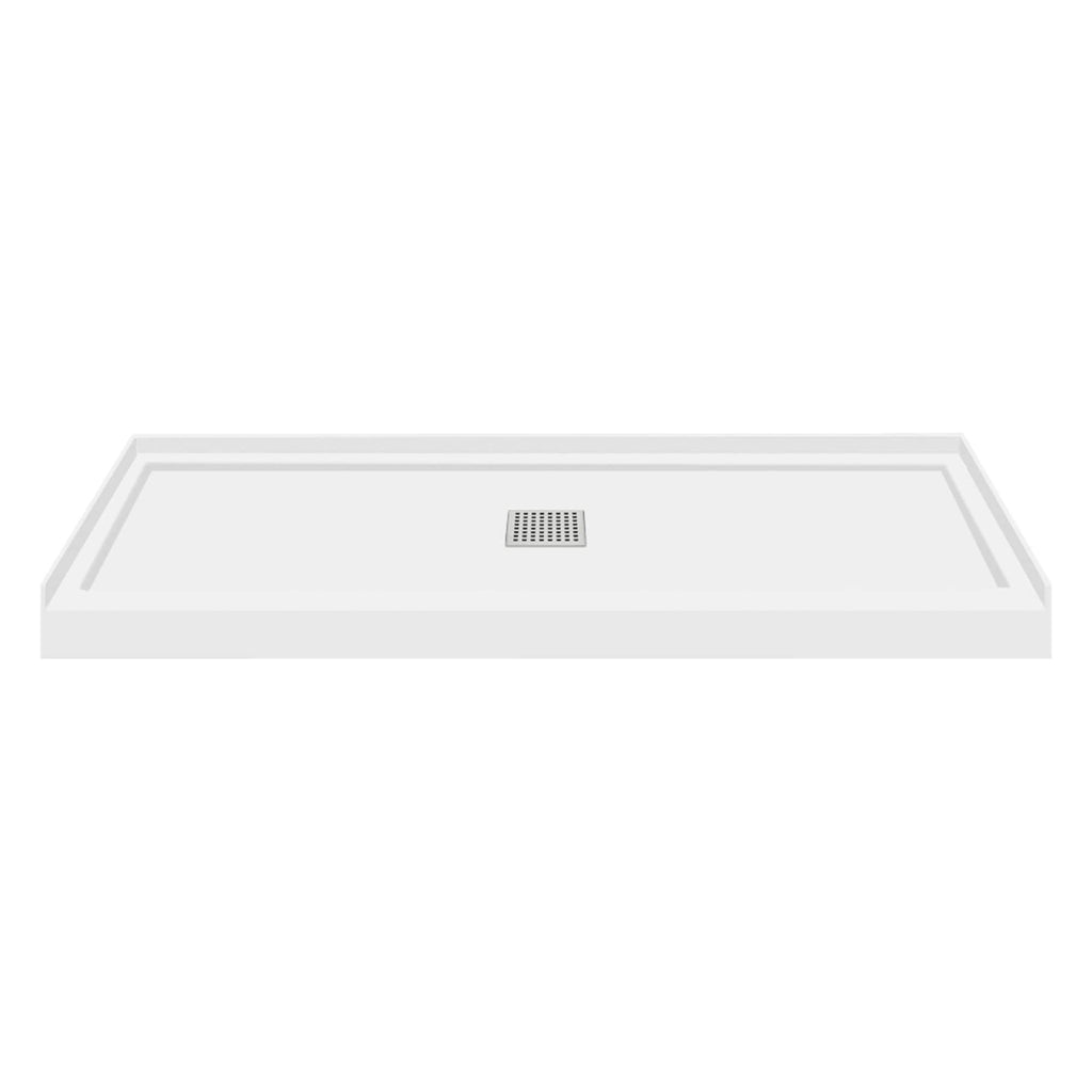 Cameo Single Threshold Shower Base with Center Drain Y8093