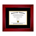 Single Diploma Frame with Double Matting for 9x22 x 7x22 Tall Diploma with Cherry 2x22 Frame O607