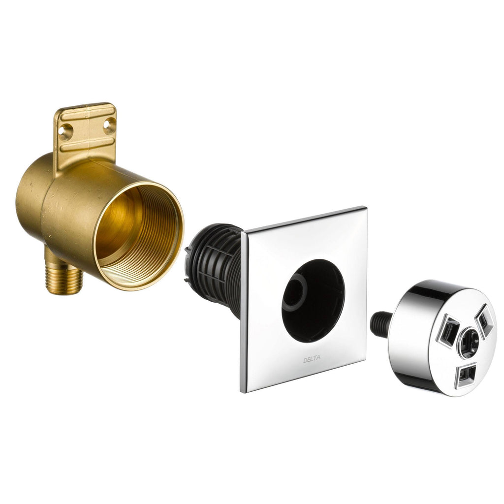 Chrome Body Spray with Valve and Square Trim H483731